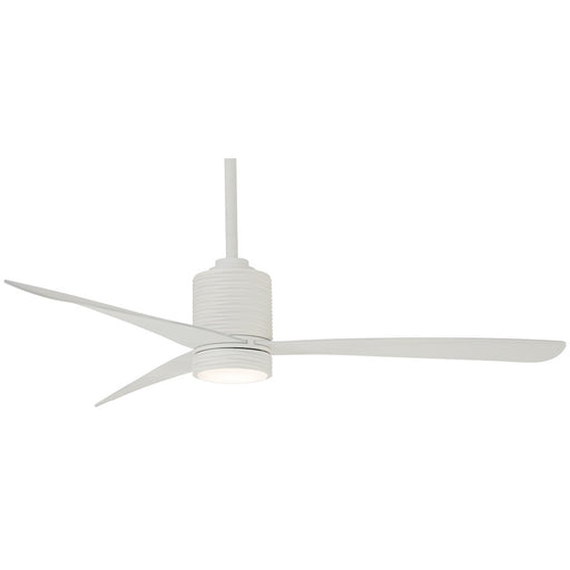 Minka Aire Mojave 56in LED Ceiling Fan | Flat White Contemporary with Variable Pitch Blades | Living Room & Bedroom | Model F829L-WHF