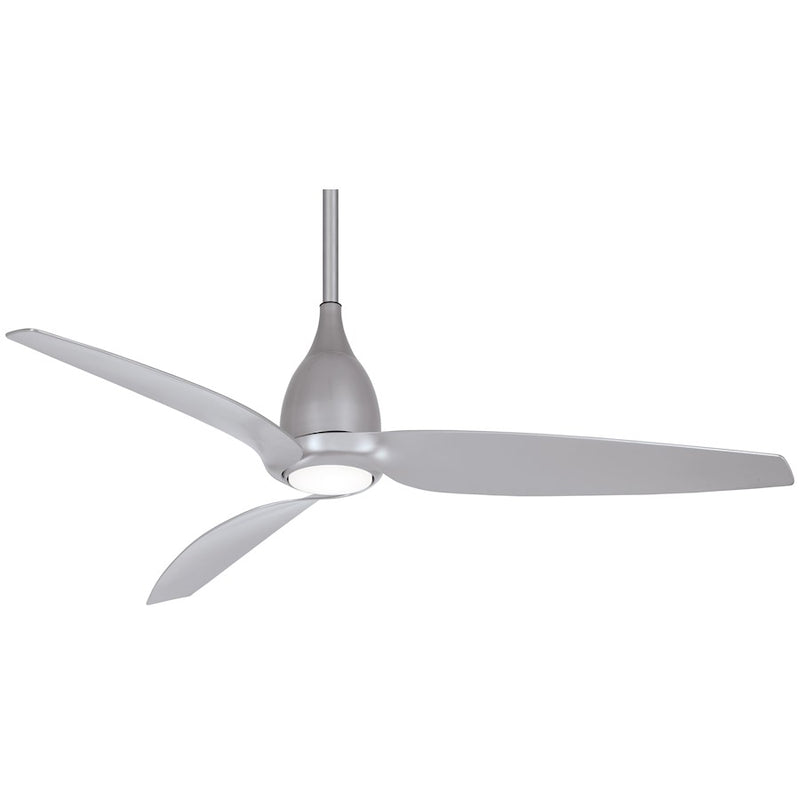 Minka Aire Tear 60in LED Ceiling Fan | Silver DC Motor | Bedroom & Living Room | 60 x 60 x 16 in | Model F831L-SL