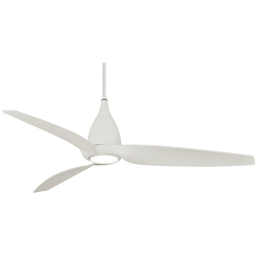 Minka Aire Tear 60in LED Ceiling Fan | White Flat DC Motor | Bedroom & Living Room | 60 x 60 x 16 in | Model F831L-WHF