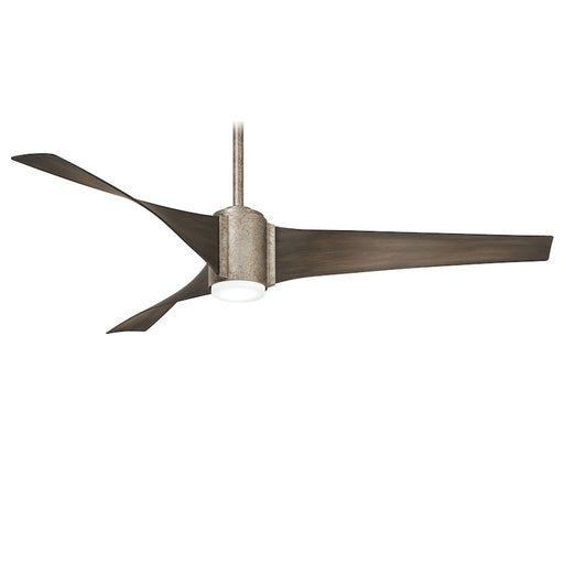 Minka Aire Triple 60in LED Ceiling Fan | Vintage Iron and White Glass | Living Room & Bedroom | 60 x 60 x 15 in | Model F832L-VI