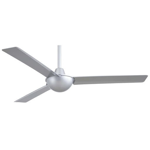 Minka Aire Kewl 52in Ceiling Fan | Silver Contemporary | Living Room & Bedroom | 52 x 52 x 11 in | Model F833-SL