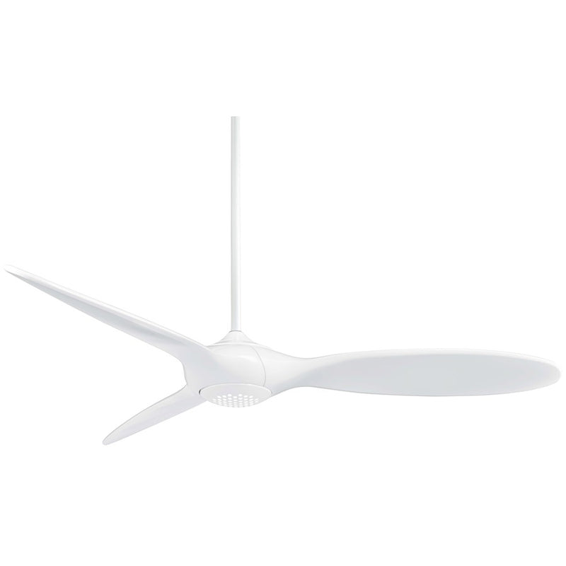 Minka Aire Force 60in Ceiling Fan with LED Light | Contemporary White | Living Room & Bedroom | 60 x 60 x 14 in | Model F838L-WH