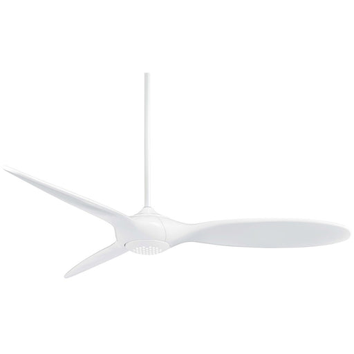 Minka Aire Force 60in Ceiling Fan with LED Light | Contemporary White | Living Room & Bedroom | 60 x 60 x 14 in | Model F838L-WH