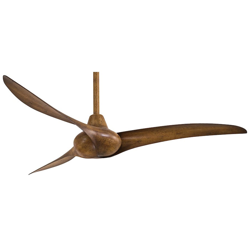 Minka Aire Wave 52in Ceiling Fan | Contemporary Distressed Koa | Living Room & Bedroom | 52 x 52 x 13 in | Model F843-DK