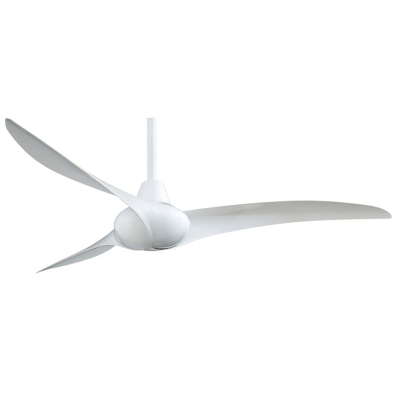 Minka Aire Wave 52in Ceiling Fan | Contemporary White Finish | Living Room & Bedroom | 52 x 52 x 14 in | Model F843-WH