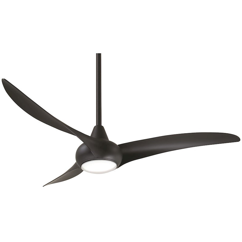 Minka Aire Light Wave LED 52in Ceiling Fan | Coal Contemporary | Bedroom & Living Room | 52 x 52 x 13.75 in | Model F844-CL