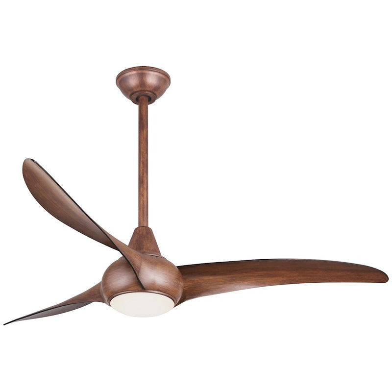 Minka Aire Light Wave 52in Ceiling Fan | Distressed Koa Contemporary | Living Room & Bedroom | 52 x 52 x 14 in | Model F844-DK