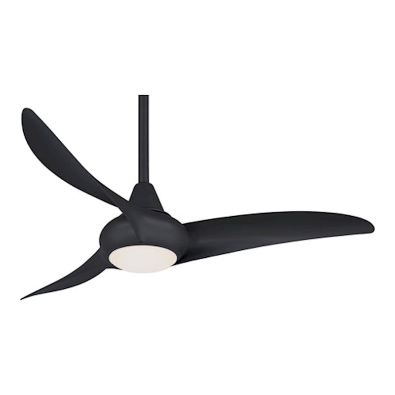 Minka Aire Light Wave LED 44in Ceiling Fan | Coal Finish with Dimmable LED | Living Room & Bedroom | 44 x 44 x 15 in | Model F845-CL