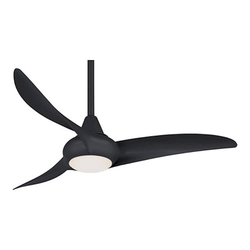 Minka Aire Light Wave LED 44in Ceiling Fan | Coal Finish with Dimmable LED | Living Room & Bedroom | 44 x 44 x 15 in | Model F845-CL