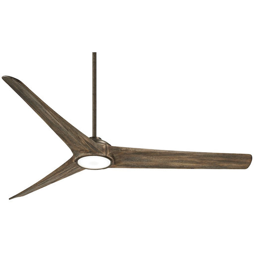 Minka Aire Timber 84in LED Ceiling Fan | Heirloom Bronze/Aged Boardwalk | Great Room & Covered Patio | 84 x 84 x 17 in | Model F847L-HBZ-AW