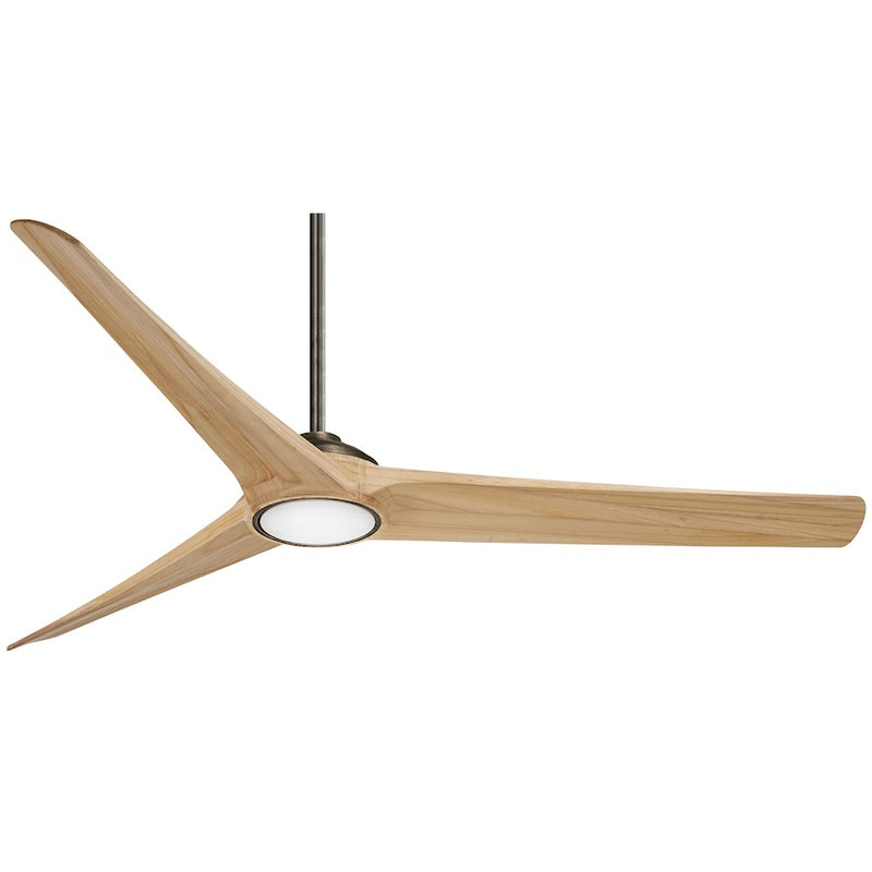 Minka Aire Timber 84in LED Ceiling Fan | Real Tung Wood Blades and Heirloom Bronze Finish | Great Room & Covered Patio | Model F847L-HBZ-MP