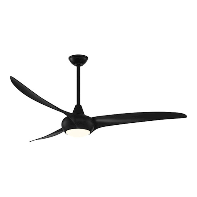 Minka Aire Light Wave LED 65in Ceiling Fan | Dimmable Coal Finish | Bedroom & Living Room | 65 x 65 x 16 in | Model F848-CL