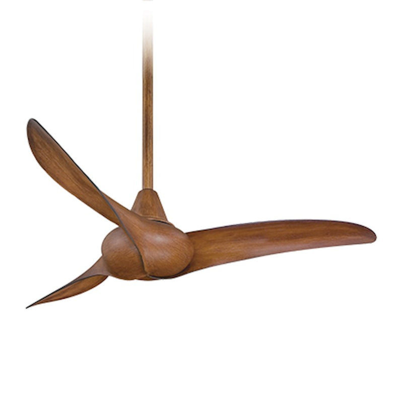 Minka Aire Wave 44in Ceiling Fan | Distressed Koa Finish | Living Room & Bedroom | 44 x 44 x 15 in | Model F854-DK