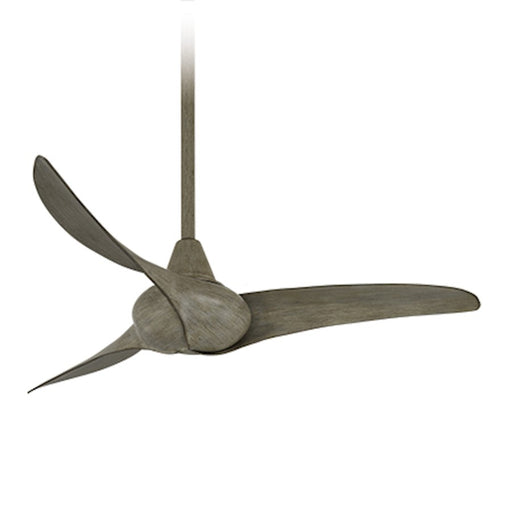 Minka Aire Wave 44in Ceiling Fan | Driftwood Finish | Bedroom & Kitchen | 44 x 44 x 14.75 in | Model F854-DRF