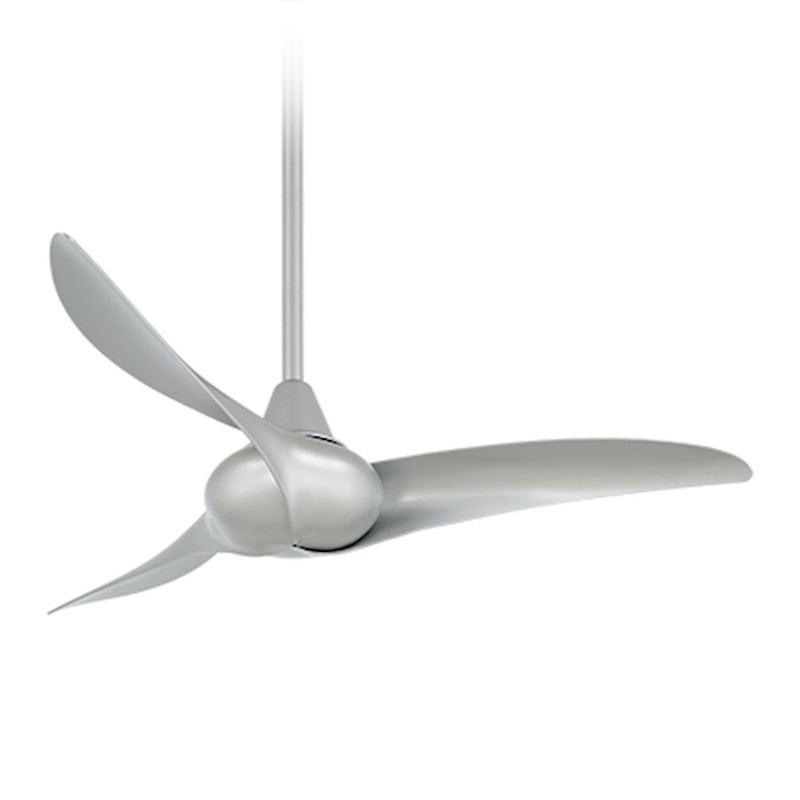 Minka Aire Wave 44in Ceiling Fan | Silver Finish | Living Room & Bedroom | 44 x 44 x 15 in | Model F854-SL