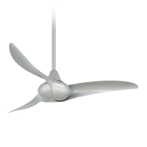 Minka Aire Wave 44in Ceiling Fan | Silver Finish | Living Room & Bedroom | 44 x 44 x 15 in | Model F854-SL