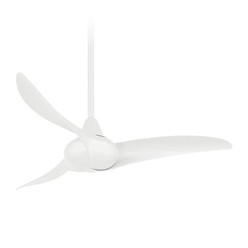 Minka Aire Wave 44in Ceiling Fan | Transitional White Finish | Bedroom & Living Room | 44 x 44 x 15 in | Model F854-WH