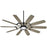 Minka Aire Barn LED 65" Ceiling Fan, Coal/Clear Ribbed Glass
