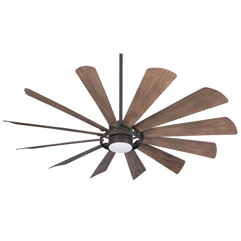 Minka Aire Windmolen LED 65" Ceiling Fan, Bronze/Etched Lens