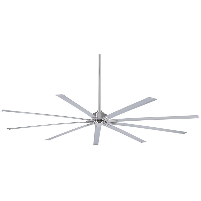 Minka Aire Xtreme 96in Ceiling Fan | Contemporary Brushed Nickel | Large Living Room & Warehouse | Model F887-96-BN