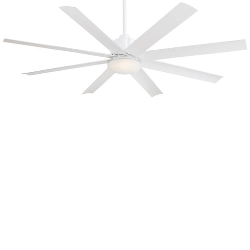 Minka Aire Slipstream 65in Ceiling Fan | Industrial Flat White | Indoor & Covered Patio | 65 x 65 x 15 in | Model F888-WHF