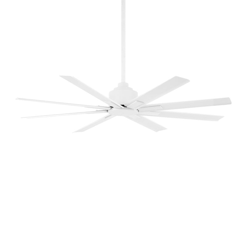 Minka Aire Xtreme H2O 52in 8-Blade Outdoor Ceiling Fan | Modern Flat White Finish | Covered Patio & Poolside | 52in Blade Span | Model F896-52-WHF