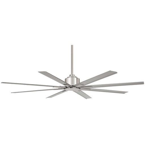 Minka Aire Xtreme H2O 65in Outdoor Ceiling Fan | Brushed Nickel Wet Rated | Covered Patio & Large Indoor Areas | 65 x 65 x 11 in | Model F896-65-BNW