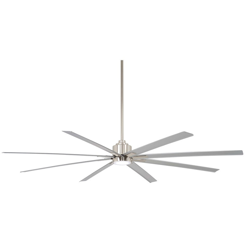 Minka Aire Xtreme H2O 84in Outdoor Ceiling Fan | Industrial Brushed Nickel Metal | Covered Patio & Large Indoor Spaces | Model F896-84-BNW