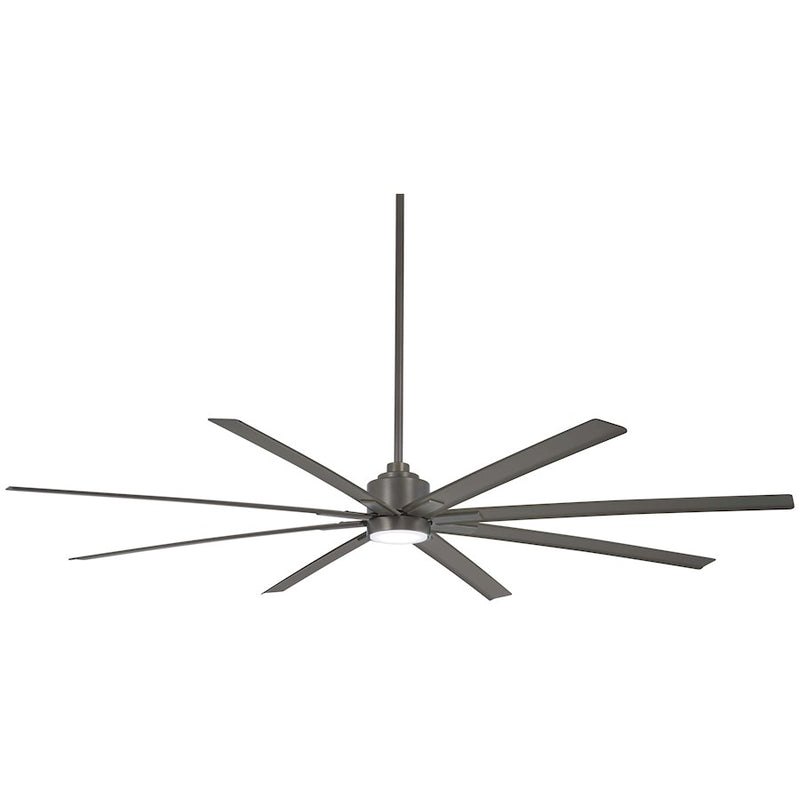 Minka Aire Xtreme H2O 84in Outdoor Ceiling Fan | Contemporary Silver and 8 Blades | Large Covered Patio & Indoor Spaces | Model F896-84-SI