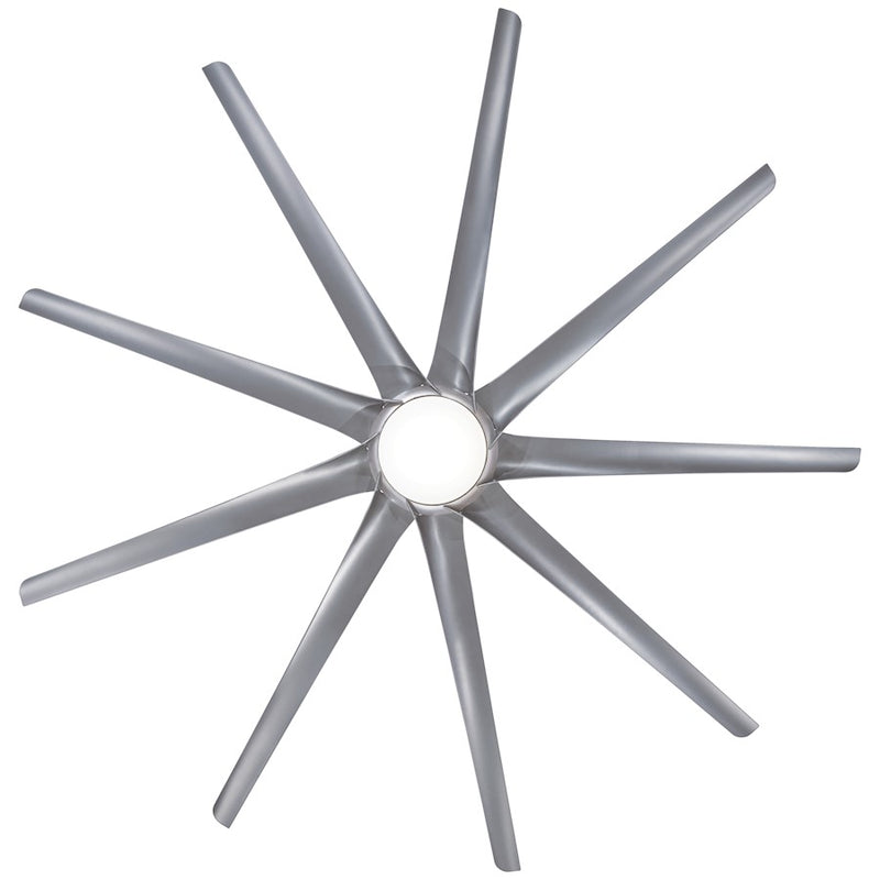 Minka Aire Ninety-Nine 99in LED Ceiling Fan | Transitional Brushed Nickel | Great Room & Commercial | 99 x 99 x 12 in | Model F899L-BN-SL