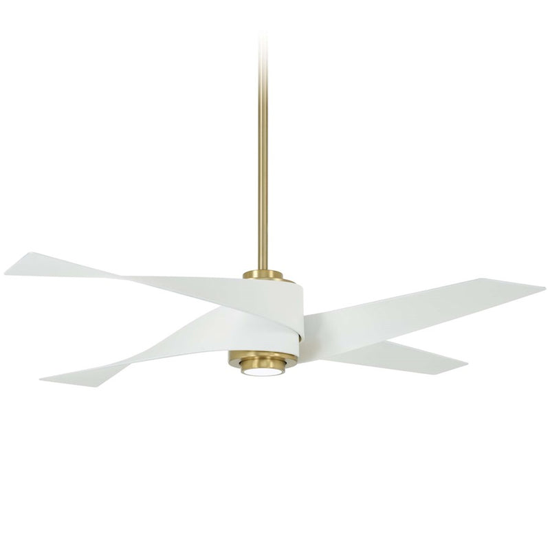 Minka Aire Artemis Iv- LED 64" Ceiling Fan, Soft Brass/Lens