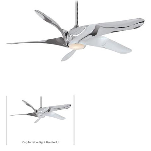 Minka Aire Artemis XL5 62in 5-Blade LED Ceiling Fan | Transitional Liquid Nickel Finish | Living Room & Bedroom | 62 x 62 x 14 in | Model F905L-LN