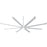 Minka Aire Geant LED 110" Ceiling Fan, Aluminum/Frosted