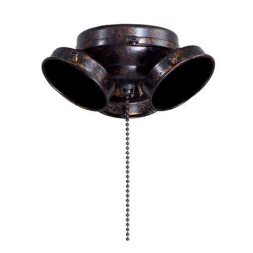 Minka Aire K33 6in 3-Light Ceiling Fan Light Kit | Traditional Mottled Copper with Gold Highlights | Living Room & Bedroom | Model K33-L-MCG