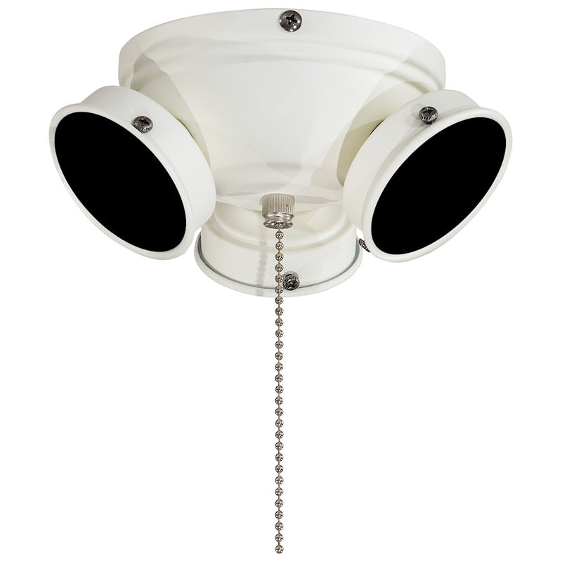 Minka Aire K35-SWH 3-Light Light Kit | Traditional Shell White Finish | Ceiling Fan Light Kit for Bedroom & Living Room | 7 x 7 x 4 in | Model K35-SWH