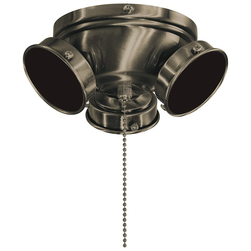 Minka Aire Universal 7in LED Fan Light Kit | Traditional Burnished Nickel Finish | Ceiling Fan Accessory | 7 x 7 x 3 in | Model K35L-BNK