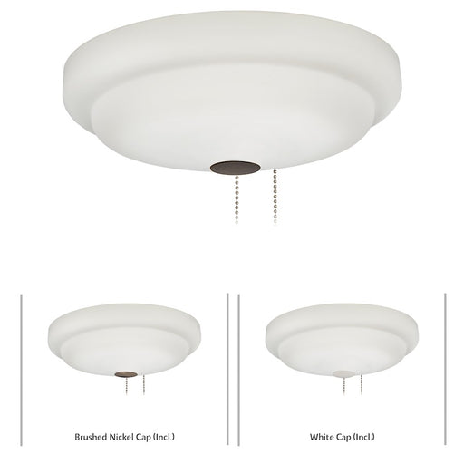 Minka Aire Universal 12.25in LED Light Kit | White Etched Glass Traditional | Ceiling Fan Light | 12.25 x 12.25 x 3.75 in | Model K9110L