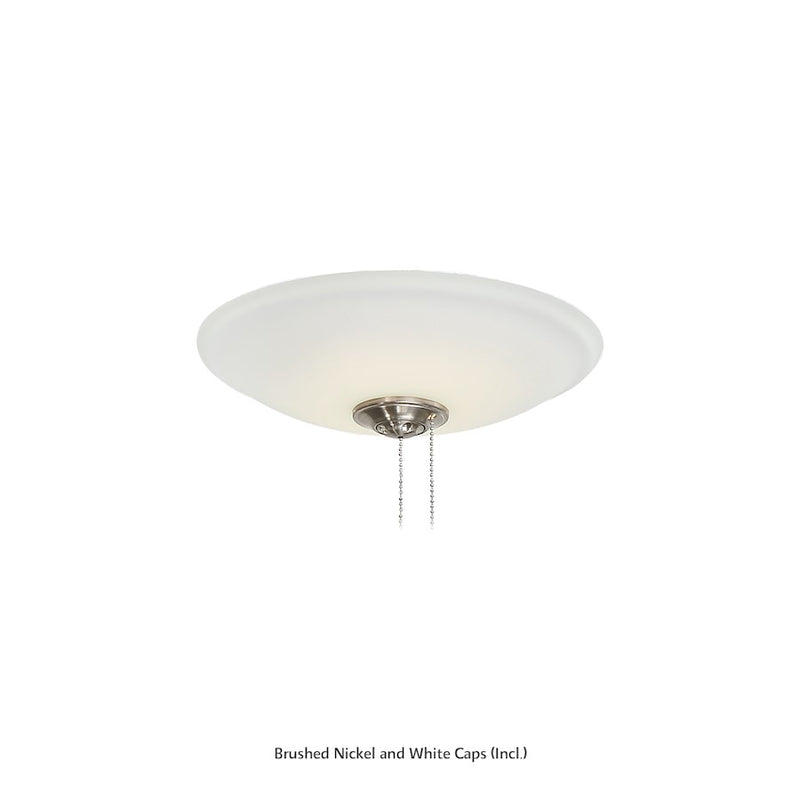 Minka Aire 115L Universal 13in LED Etched Glass Light Kit | White Traditional | Ceiling Fan Accessory | 13 x 13 x 4 in | Model K9115L