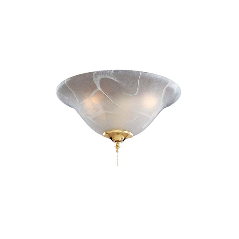 Minka Aire K9363-L 3-Light Light Kit | Traditional White Etched Marble | Ceiling Fan Light Kit for Bedroom & Living Room | Model K9363-L