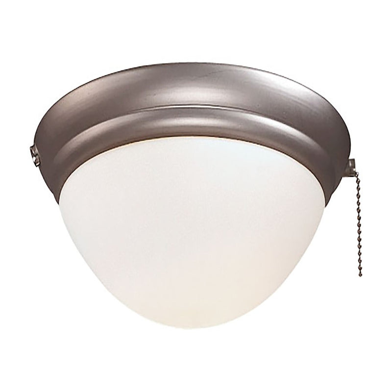 Minka Aire Universal 10.25in LED Ceiling Fan Light Kit | Traditional Brushed Steel | Kitchen & Hallway | 10.25 x 10.25 x 4.75 in | Model K9374L-BS