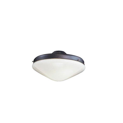 Minka Aire Universal 10.5in 2-Light Kit | Heritage Finish Opal Glass | Wet-Rated Ceiling Fan Light | 10.5 x 10.5 x 5.5 in | Model K9401-L-HT