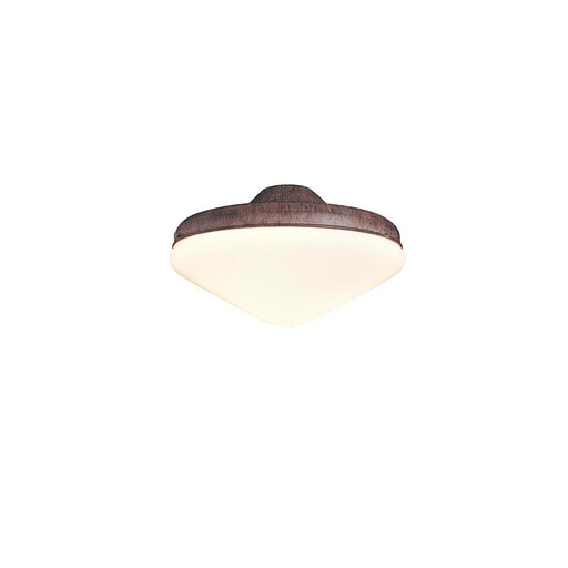 Minka Aire Vintage Rust 10.5in 2-Light Ceiling Fan Light Kit | Traditional Opal Glass and Rust Finish | Covered Patio & | Model K9401-L-VRT