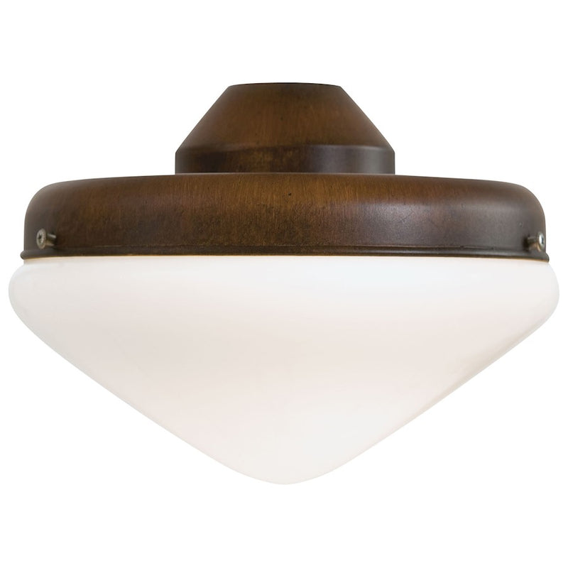 Minka Aire Universal 10.5in LED Light Kit | Mossoro Walnut Finish | Wet-Rated Ceiling Fan Light | 10.5 x 10.5 x 6 in | Model K9401L-MW