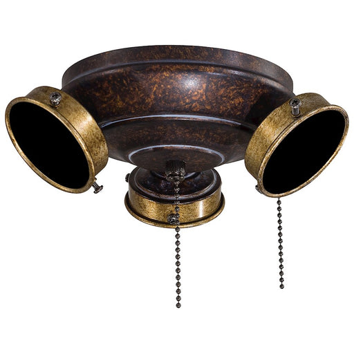 Minka Aire Timeless 8in 3-Light Ceiling Fan Light Kit | Traditional Mottled Copper with Gold Highlights | Living Room & Bedroom Fan | Model K9614-MCG