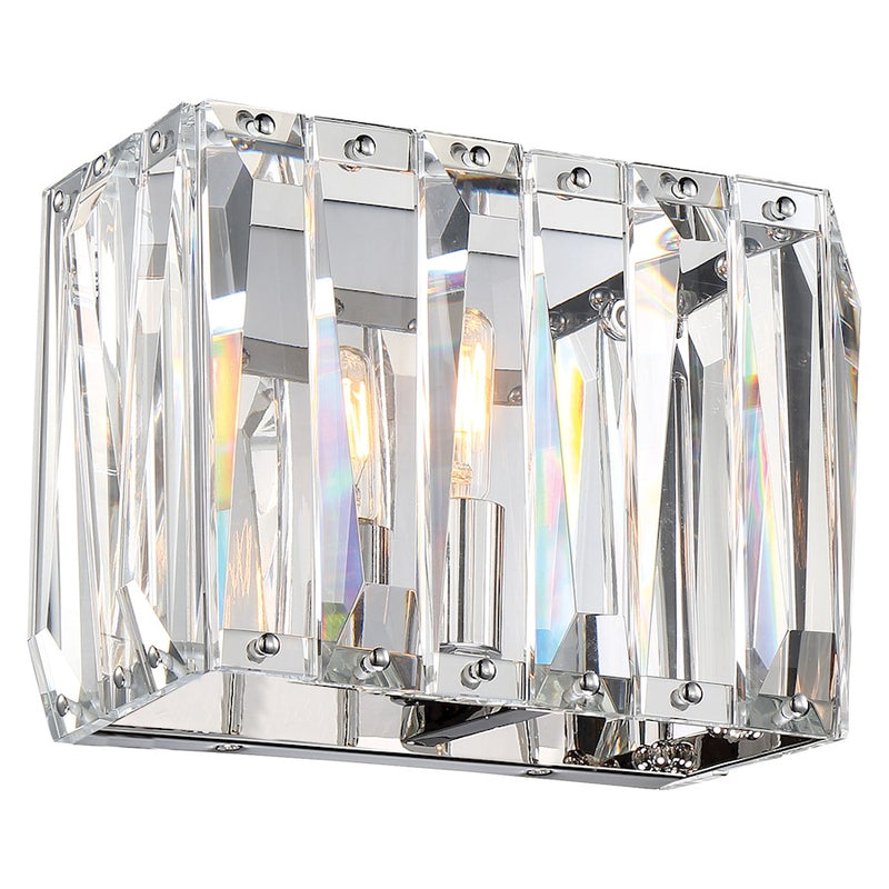 Metropolitan Lighting Coronette 1-Light Bath Vanity Light | Contemporary Chrome and Crystal | Bathroom Vanity | 11 x 5.75 x 7.5 in | Model N1751-77