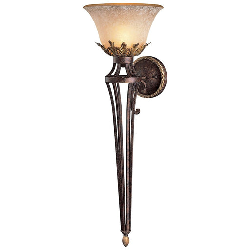 Metropolitan Lighting Zaragoza 35in 1-Light Wall Sconce | Traditional Golden Bronze Wrought Iron | Living Room & Hallway Accent | Model N2235-355