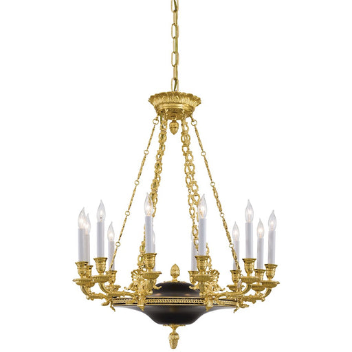 Metropolitan Lighting 12-Light 31in Chandelier | Traditional Doré Gold Finish | Dining Room & Living Room | 26 x 26 x 31 in | Model N2247