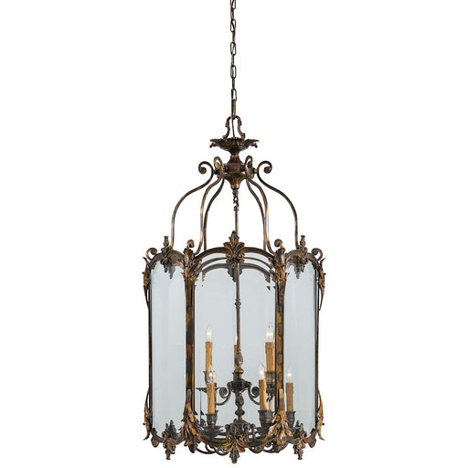 Metropolitan Lighting Metropolitan 9-Light Foyer Pendant | Oxide Brass Traditional | Entryway & Foyer | 26 x 26 x 44 in | Model N2335-OXB