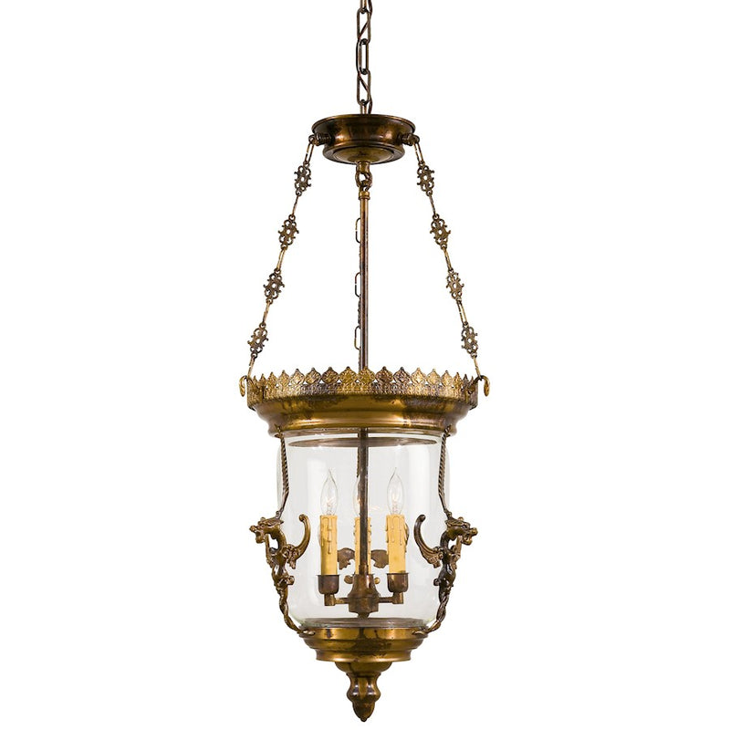 Metropolitan Lighting 3-Light 33in Pendant | Traditional Oxide Brass | Kitchen Island & Dining Room | 14 x 33 in | Model N2336-OXB
