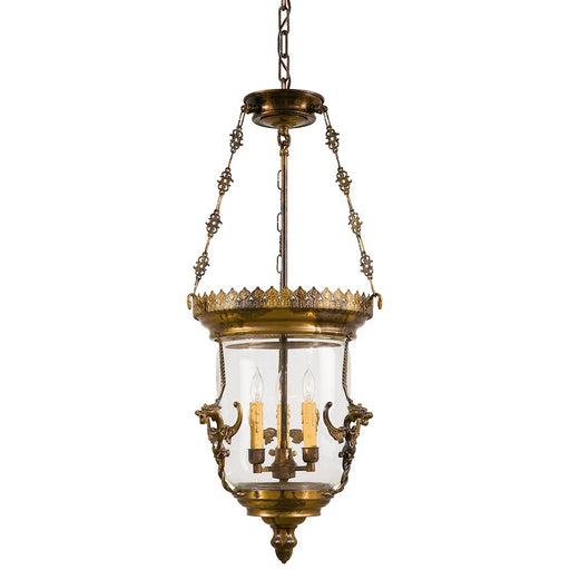 Metropolitan Lighting 3-Light 33in Pendant | Traditional Oxide Brass | Kitchen Island & Dining Room | 14 x 33 in | Model N2336-OXB